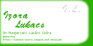 izora lukacs business card