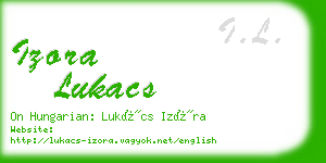 izora lukacs business card